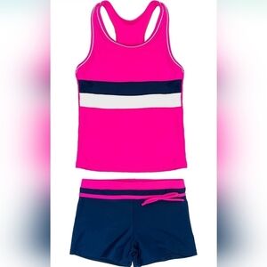 KABETY Girls' Summer Swimwear Two Piece Boyshort Tankini Swimsuit - New No Tags